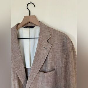 Men’s 100% Linen Tan Blazer